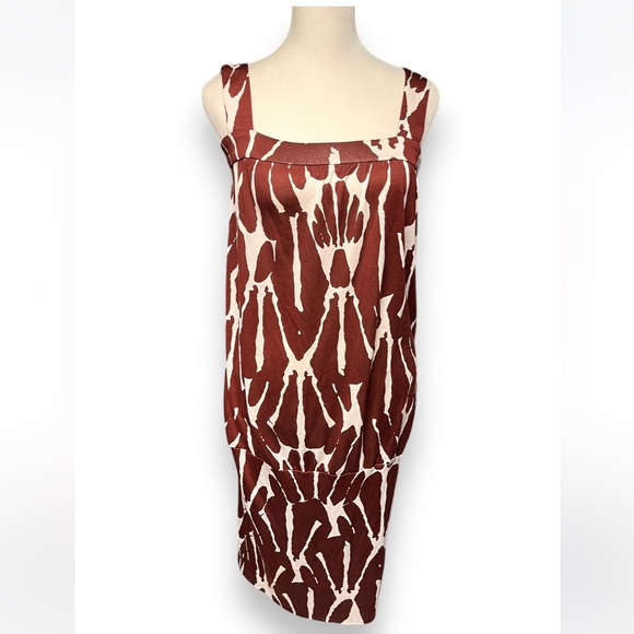 DIANE VON FURSTENBERG Matilda Silk Dress jiraffe size 8 - Picture 1 of 7